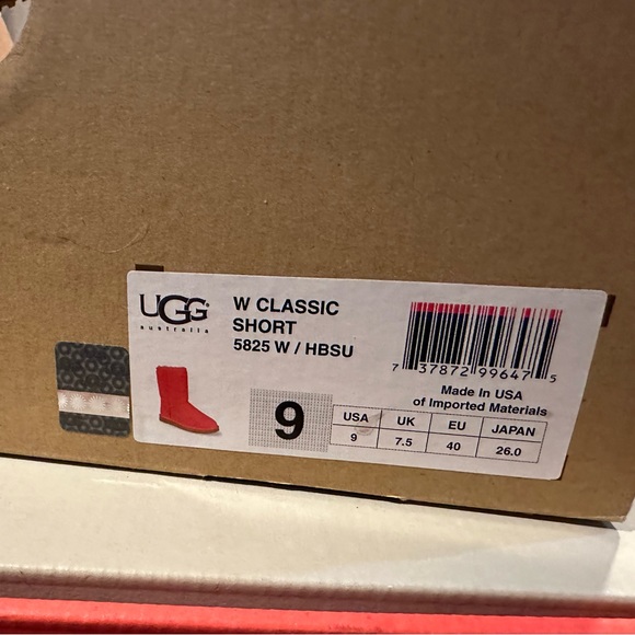 Barely worn/like new classic Ugg boots. Color is an orange/red. - Picture 3 of 3